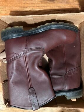 Red Wing Shoes Burgundy Leather Work Boots